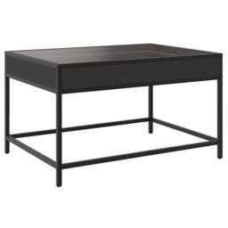 Berkfield Home Coffee Table with Infinity LED Black 70x50x41 cm - Size: 70 x 50 x 41 cm - thumbnail 8