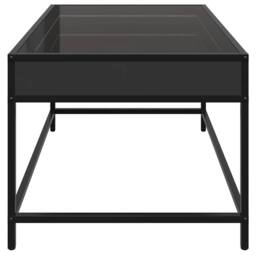 Berkfield Home Coffee Table with Infinity LED Black 70x50x41 cm - Size: 70 x 50 x 41 cm - thumbnail 7