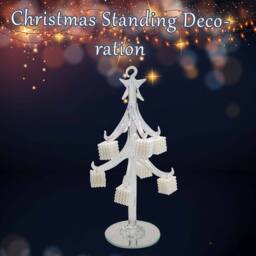 VFM e-Store Christmas Decoration 19cm x 8cm White X 1 - Size: 19 cm x 8 cm - thumbnail 3