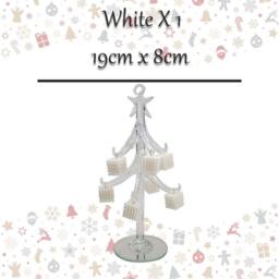 VFM e-Store Christmas Decoration 19cm x 8cm White X 1 - Size: 19 cm x 8 cm - thumbnail 2