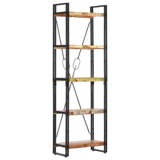 Berkfield Home 5-Tier Bookcase 60x30x180 cm Solid Reclaimed Wood in Brown - Size: 60 x 30 x 180 cm - image 1