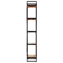 Berkfield Home 5-Tier Bookcase 60x30x180 cm Solid Reclaimed Wood in Brown - Size: 60 x 30 x 180 cm - thumbnail 3