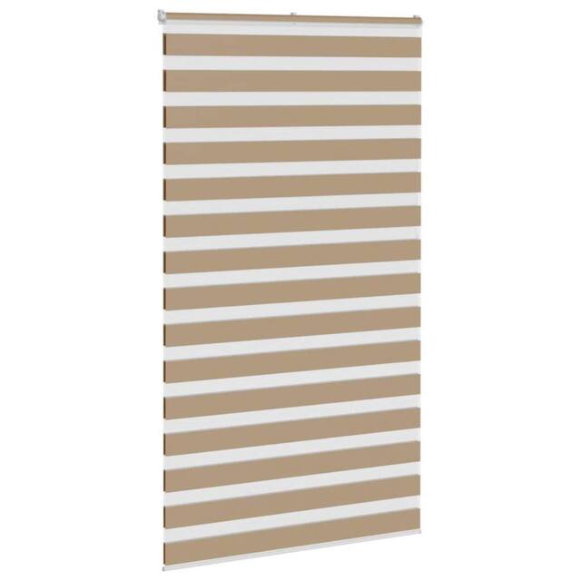 Berkfield Home Elegant Zebra Blind Sand Brown 120x230 cm Fabric Width 115.9 cm P in Light Brown - image 1