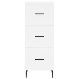 Berkfield Home Highboard White 34.5x34x180 cm Engineered Wood - thumbnail 5