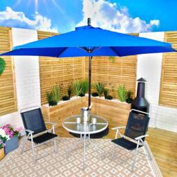 Samuel Alexander 3m Cantilever Parasol with Crank Handle for Patio Garden Banana Parasol with UV Protection Outdoor Umbrella Sun Shades for Garden - thumbnail 2