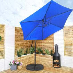 Samuel Alexander 3m Cantilever Parasol with Crank Handle for Patio Garden Banana Parasol with UV Protection Outdoor Umbrella Sun Shades for Garden - thumbnail 4