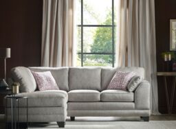 Furnishings For Less UK Hilliard Fullback L Shaped Fabric Corner Sofa Charcoal or Mist- Left Hand Facing in Beige - thumbnail 6