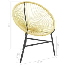 Berkfield Home Modern Garden Acapulco Chair Poly Rattan Beige - thumbnail 7
