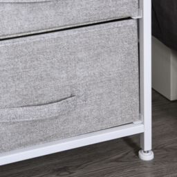 HOMCOM 5 Drawer Linen Basket Storage Unit Organisation with Shelf in Grey - thumbnail 9