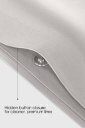 Bedable 100% Cotton Bedding Set Sateen 460 Thread Count - King Size Pillowcase 50x90 cm - Soft Bedding in Grey - thumbnail 7
