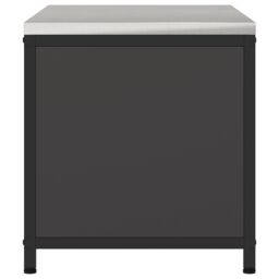 Berkfield Home Kitchen Storage Cabinet with Shelf with Storage with Door Black Steel - thumbnail 7