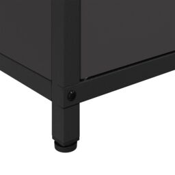 Berkfield Home Kitchen Storage Cabinet with Shelf with Storage with Door Black Steel - thumbnail 9