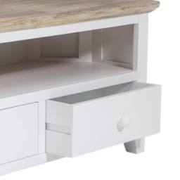 Statement Furniture Florence Corner TV Unit With 2 Drawers & Shelf in White - thumbnail 4