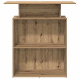 Berkfield Home Reception Desk Artisan Oak 100x40x104 cm Engineered Wood in Brown - Size: 100 x 40 x 104 cm - thumbnail 5