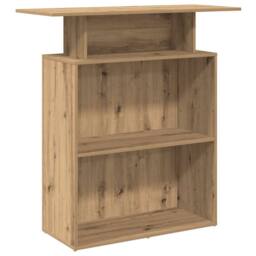 Berkfield Home Reception Desk Artisan Oak 100x40x104 cm Engineered Wood in Brown - Size: 100 x 40 x 104 cm - thumbnail 1