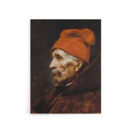 "Artery8 Gyzis Nikolaos Old Man Fez Portrait Canvas Wall Art Print - Size: W18"" x H24""" - thumbnail 1