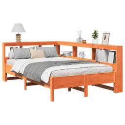 Berkfield Home Decorative Bookcase Bed without Mattress Wax Brown 120x190 cm Sol - thumbnail 1