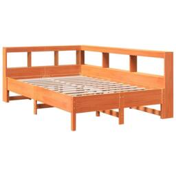 Berkfield Home Decorative Bookcase Bed without Mattress Wax Brown 120x190 cm Sol - thumbnail 4