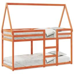 Berkfield Home Bunk Bed without Mattress Wax Brown 90x190 cm Single Solid Wood Pine - thumbnail 2