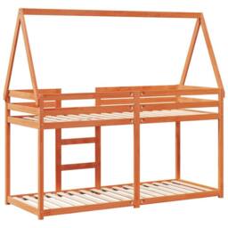 Berkfield Home Bunk Bed without Mattress Wax Brown 90x190 cm Single Solid Wood Pine - thumbnail 6