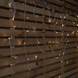 Samuel Alexander 8.8m 360 LED Christmas Snowing IcicleBrights Christmas Lights in Warm White on Clear Cable in Beige - thumbnail 5