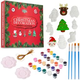 kreativekraft Men's Paint Your Own 24 Piece Ornament Advent Calendar - thumbnail 1