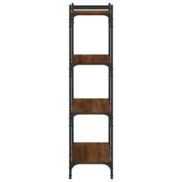 Berkfield Home Bookcase 4-Tier Brown Oak 80x30x120 cm Engineered Wood - Size: 80 x 30 x 120 cm - thumbnail 5