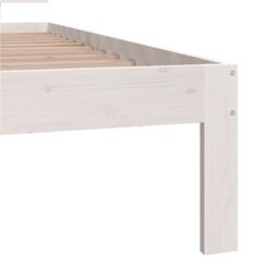 Berkfield Home Bed Frame White Solid Wood Pine 90x200 cm - thumbnail 6