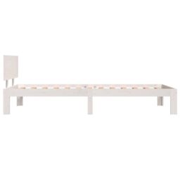 Berkfield Home Bed Frame White Solid Wood Pine 90x200 cm - thumbnail 5