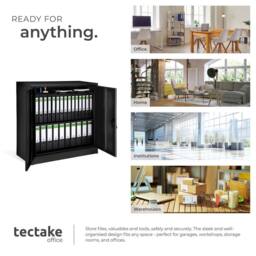 tectake Filing Cabinet in Black - Size: 1 Pack - thumbnail 7