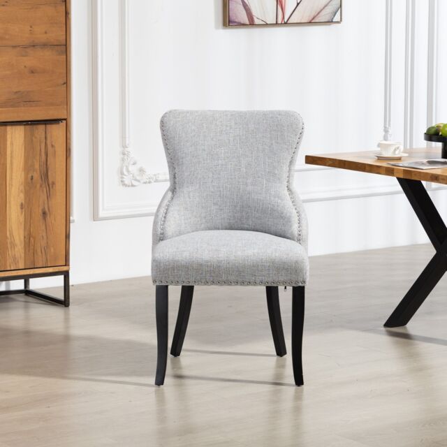 Artemis Home Rodello Fabric Dining Chairs - Set of 2 in Light Grey - Size: 2 Pack - image 1