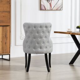 Artemis Home Rodello Fabric Dining Chairs - Set of 2 in Light Grey - Size: 2 Pack - thumbnail 5