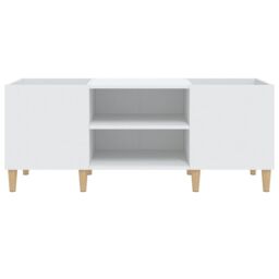 Berkfield Home Record Cabinet White 121x38x48 cm Engineered Wood - Size: 121 x 38 x 48 cm - thumbnail 5