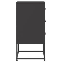 Berkfield Home Bedside Cabinets 2 pcs Black 36x39x78 cm Steel - Size: 36 x 39 x 78 cm - thumbnail 7