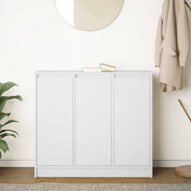 Berkfield Home Sideboard White 85x34x76 cm Engineered Wood - Size: 85 x 34 x 76 cm - image 1