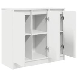Berkfield Home Sideboard White 85x34x76 cm Engineered Wood - Size: 85 x 34 x 76 cm - thumbnail 5