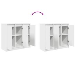 Berkfield Home Sideboard White 85x34x76 cm Engineered Wood - Size: 85 x 34 x 76 cm - thumbnail 9