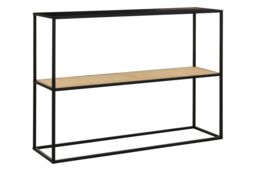 Orsina Minimalist Design Rectangular Console Table, Versatile & Functional Hallway Table, Sleek Outdoor Table in Black - thumbnail 2