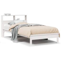 Berkfield Home Decorative Bookcase Bed without Mattress White 90x190 cm Single S - thumbnail 3