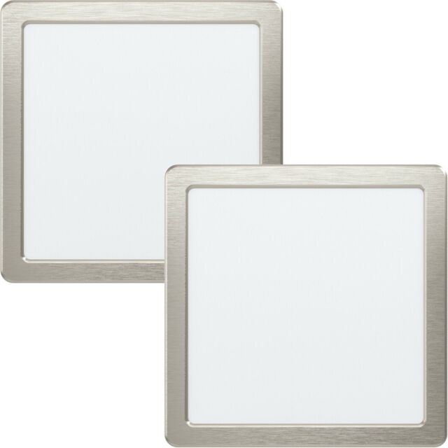 Loops 2 PACK Wall / Ceiling Flush Downlight Satin Nickel Spotlight 16.5W LED in Metallics - image 1