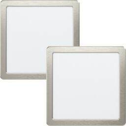 Loops 2 PACK Wall / Ceiling Flush Downlight Satin Nickel Spotlight 16.5W LED in Metallics - thumbnail 1