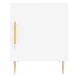 Berkfield Home Bedside Cabinet White 40x40x50 cm Engineered Wood - Size: 40 x 40 x 50 cm - thumbnail 6