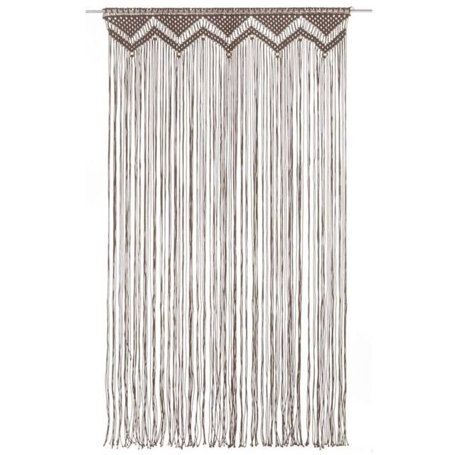 Berkfield Home Macrame Curtain Taupe 140x240 cm Cotton - image 1