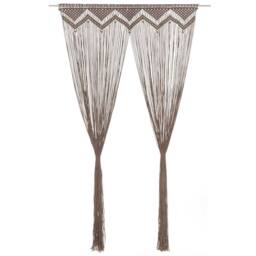 Berkfield Home Macrame Curtain Taupe 140x240 cm Cotton - thumbnail 3