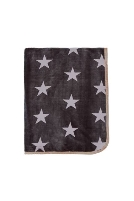 Helena Springfield 'Star' Fleece Throw in Charcoal - Size: 140 cm x 180 cm - image 1