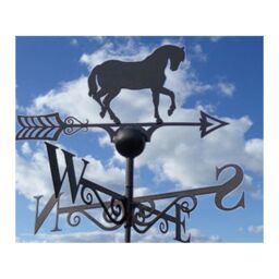 Poppyforge Horse Weathervane - Solid Steel - W61 x H88 cm - Powder Coated Black