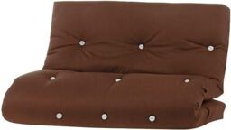 Rest Relax Fibre Foam Filled, Futon Replacement Mattress, Brown - Size: Double - thumbnail 1