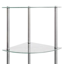 Berkfield Home 6-Tier Shelf Transparent 30x30x160 cm Tempered Glass in Clear - Size: 30 x 30 x 160 cm - thumbnail 5