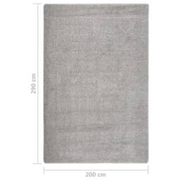 Berkfield Home Shaggy Rug Light Grey 200x290 cm Anti Slip - Size: 100 cm diameter - thumbnail 5