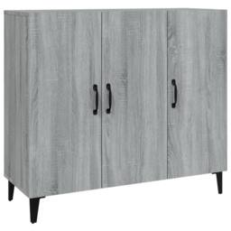 Berkfield Home Sideboard Grey Sonoma 90x34x80 cm Engineered Wood - Size: 90 x 34 x 80 cm - thumbnail 1